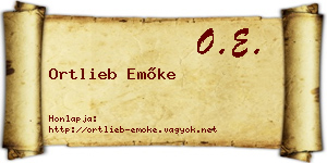 Ortlieb Emőke névjegykártya