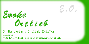 emoke ortlieb business card